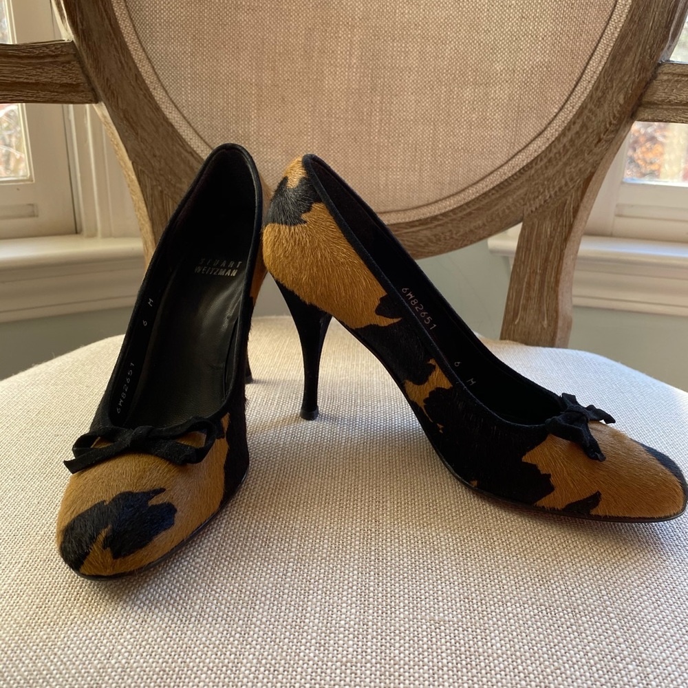 Stuart Weitzman calf hair heels - Picture 1 of 3